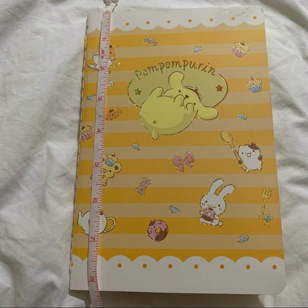 Pompompurin Yellow Medium-Sized Paperback Notebook with Free Sticker Sheet